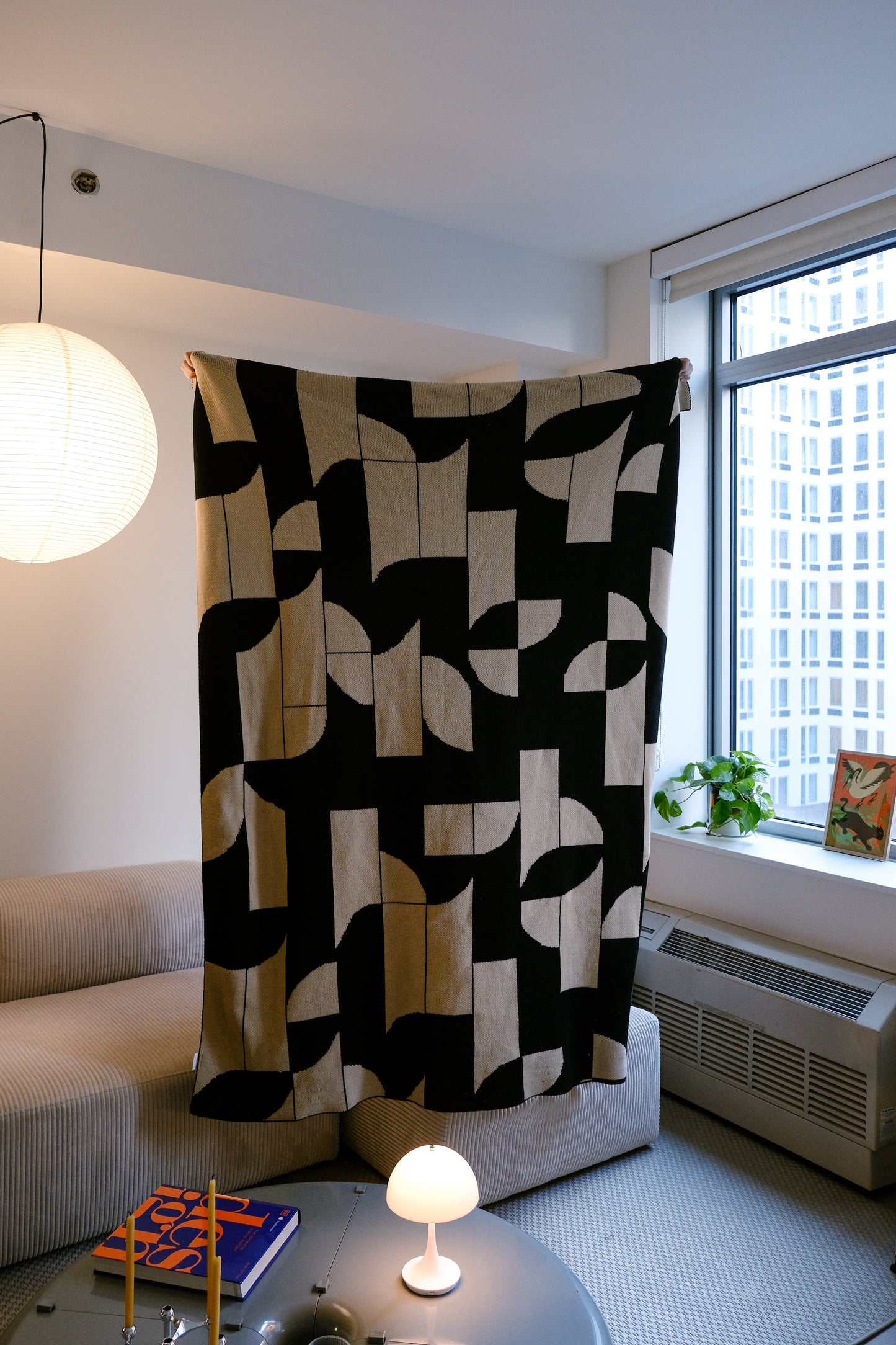 Luna Grid Throw Blanket