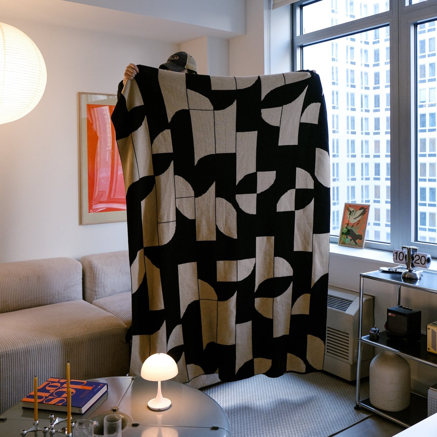 Luna Grid Throw Blanket