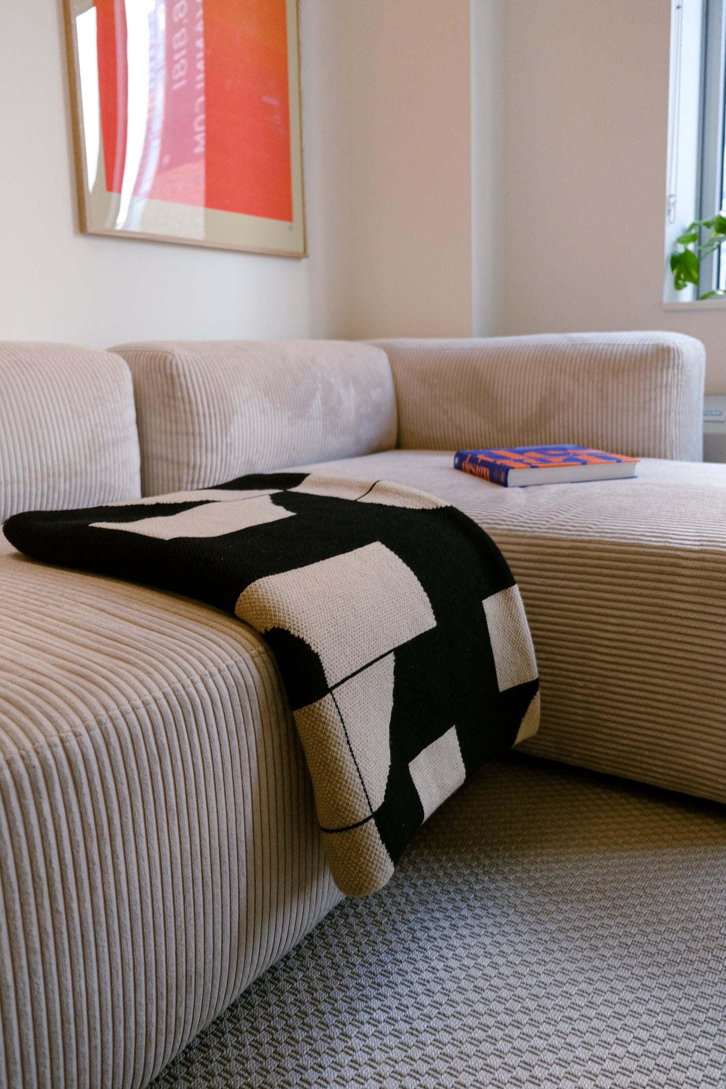 Luna Grid Throw Blanket