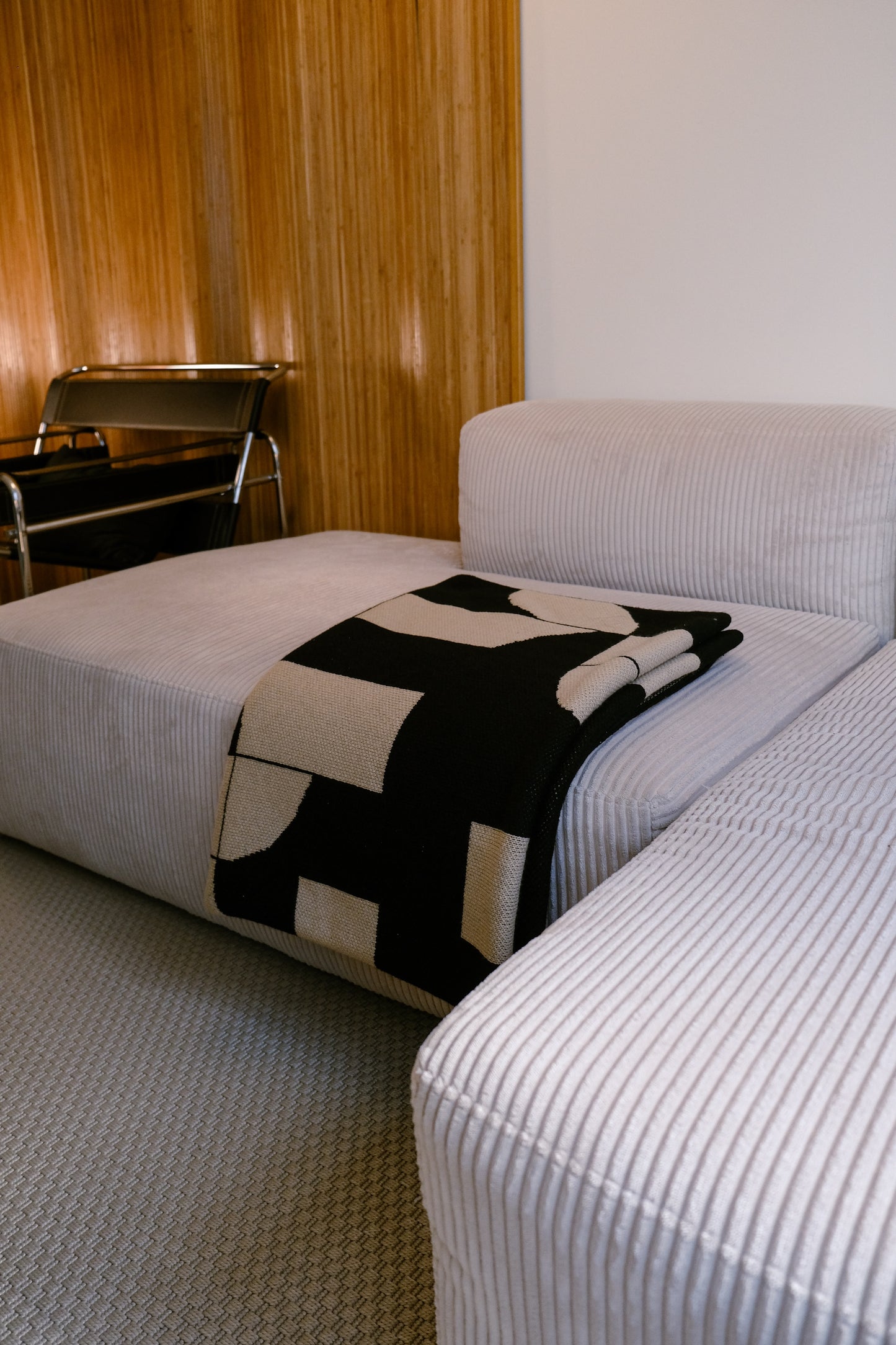 Luna Grid Throw Blanket